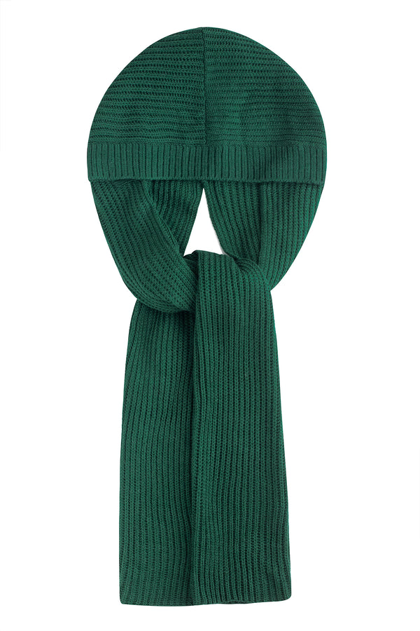 【オシャレ】joiceadded 22aw hooded scarf グリーン最小幅15cm